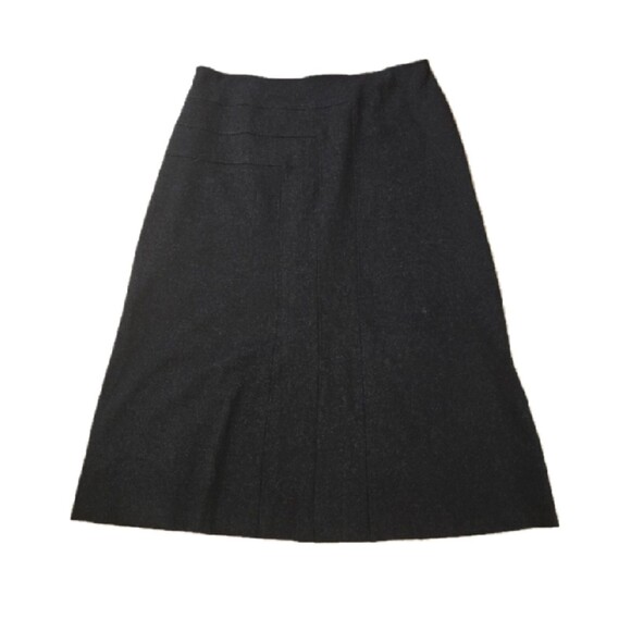 Norton McNaughton Wool Blend Midi Skirt Womens 14 Gray Modest Academia A Line - Picture 9 of 9